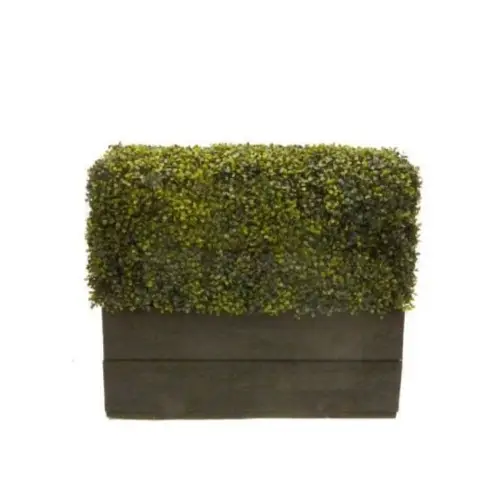 Premium Artificial Boxwood Hedge with Timber Base Artificial Boxwood Hedge