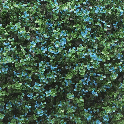 Artificial Blue Buxus Panel