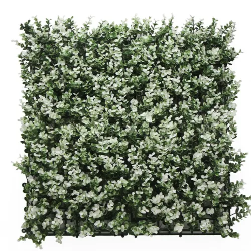 Artificial White Buxus Panel